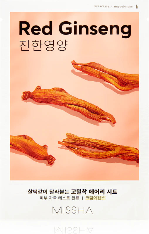 Missha - Airy Fit Sheet Mask, Red Ginseng