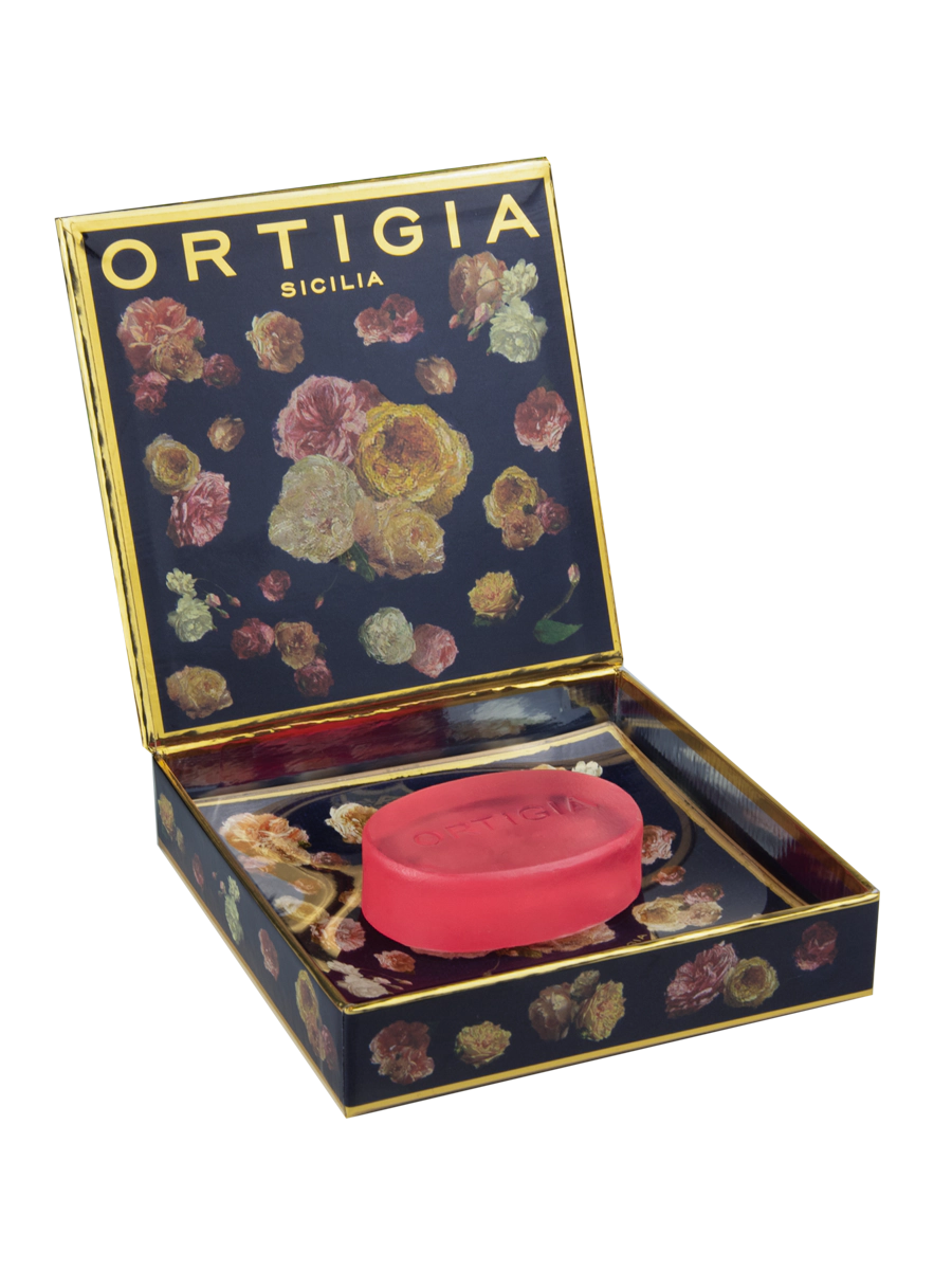 Rose Antiche Piattino Vetro Con Sapone