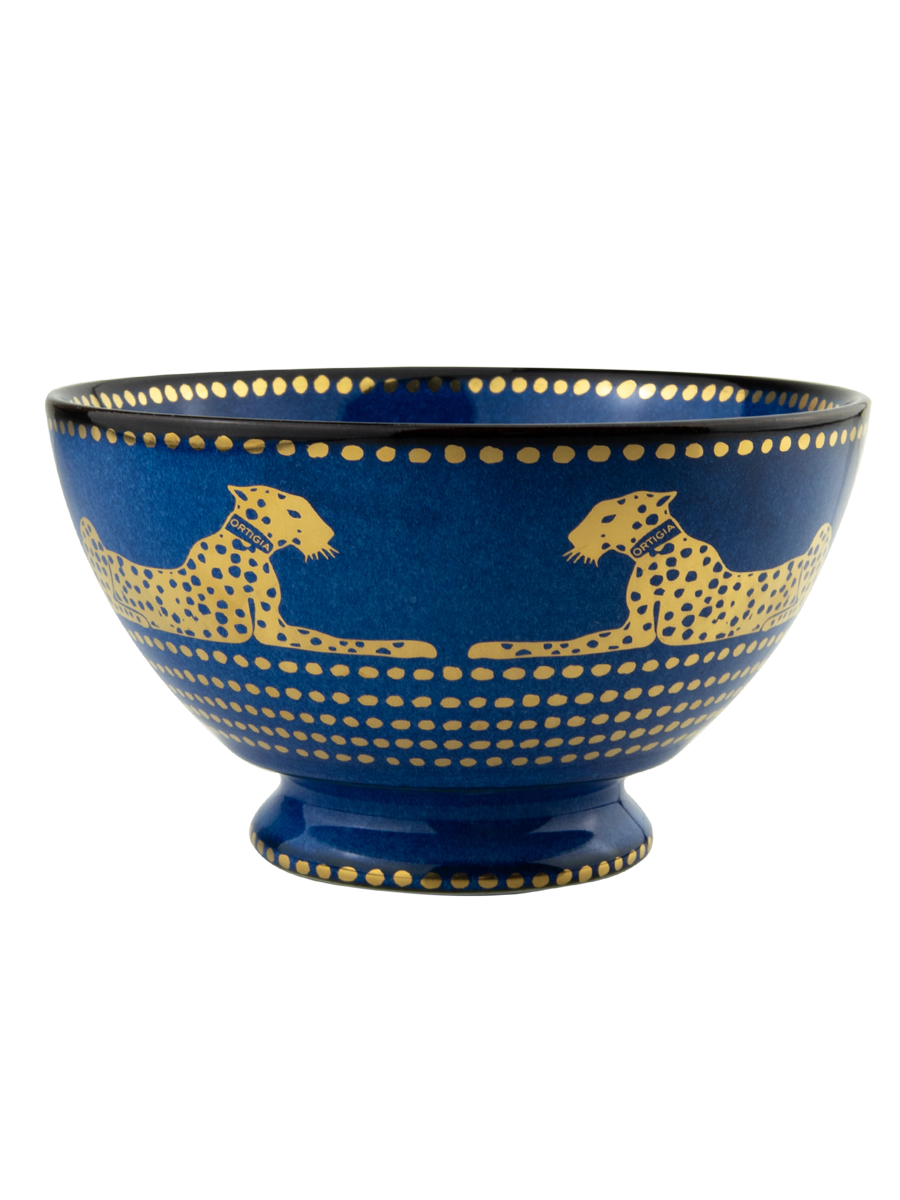 Ciotola Gattopardo Spotty Blu Grande